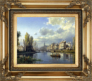 Картина "Городской пейзаж" 28*36см + багет №43
