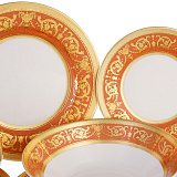 Столовый сервиз на 6 персон Constanza Imperial Salmon Gold