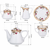 Чайный сервиз на 6 персон Cmielow Шиповник (676-166)